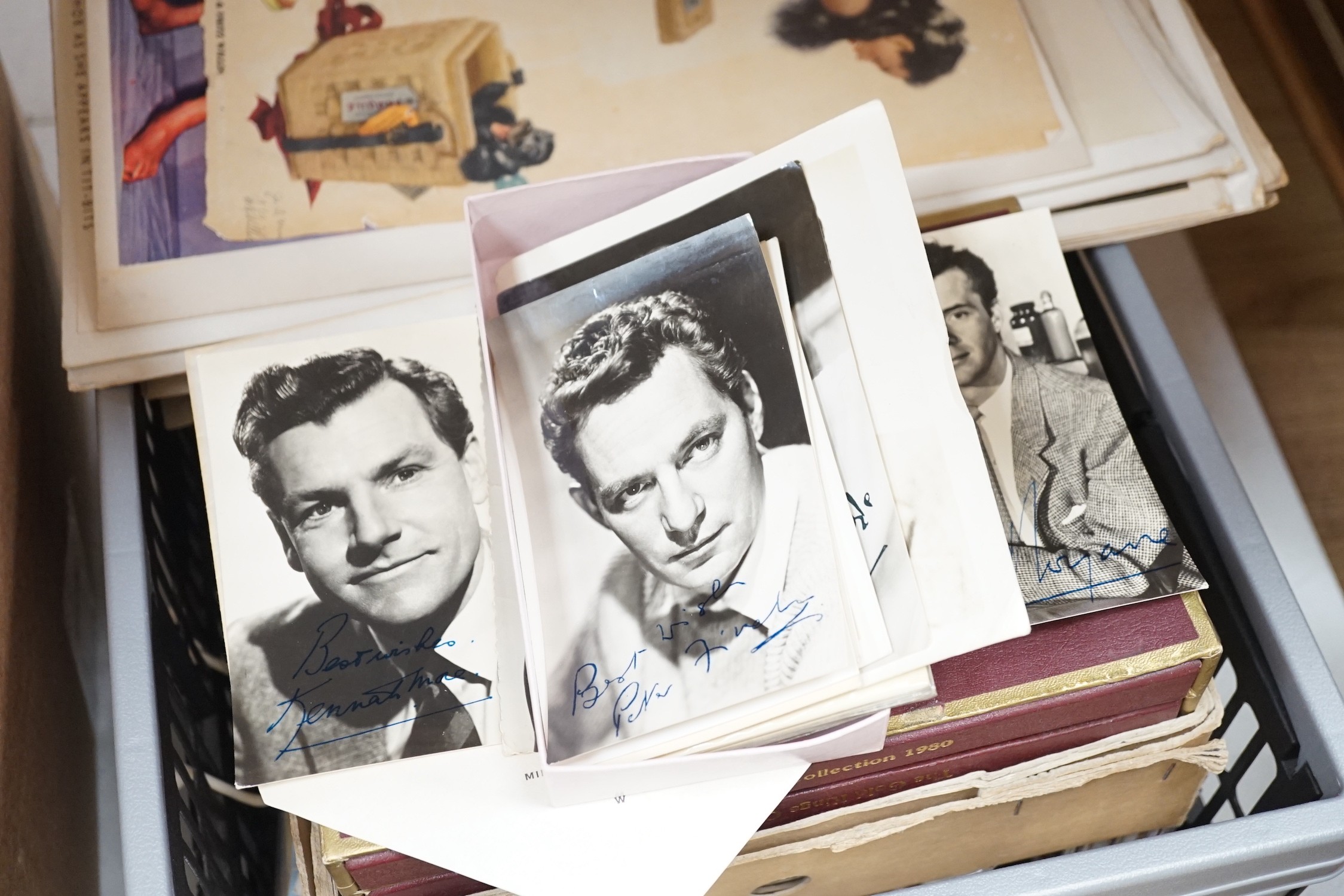Eleven 1950s photos of models, for Tit-Bits and other publications, together with A London Illustrated News 1953 souvenir Coronation book and a small collection of 15 related photographs on three album leaves, and common